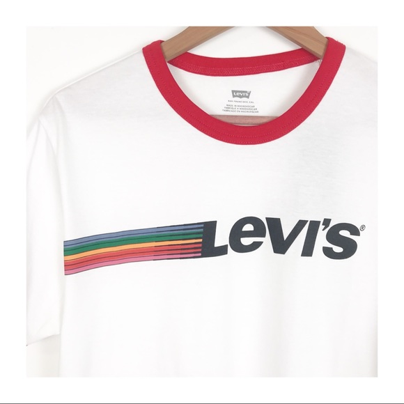 Levi’s Retro Ringer Rainbow Logo Tee - Picture 7 of 10